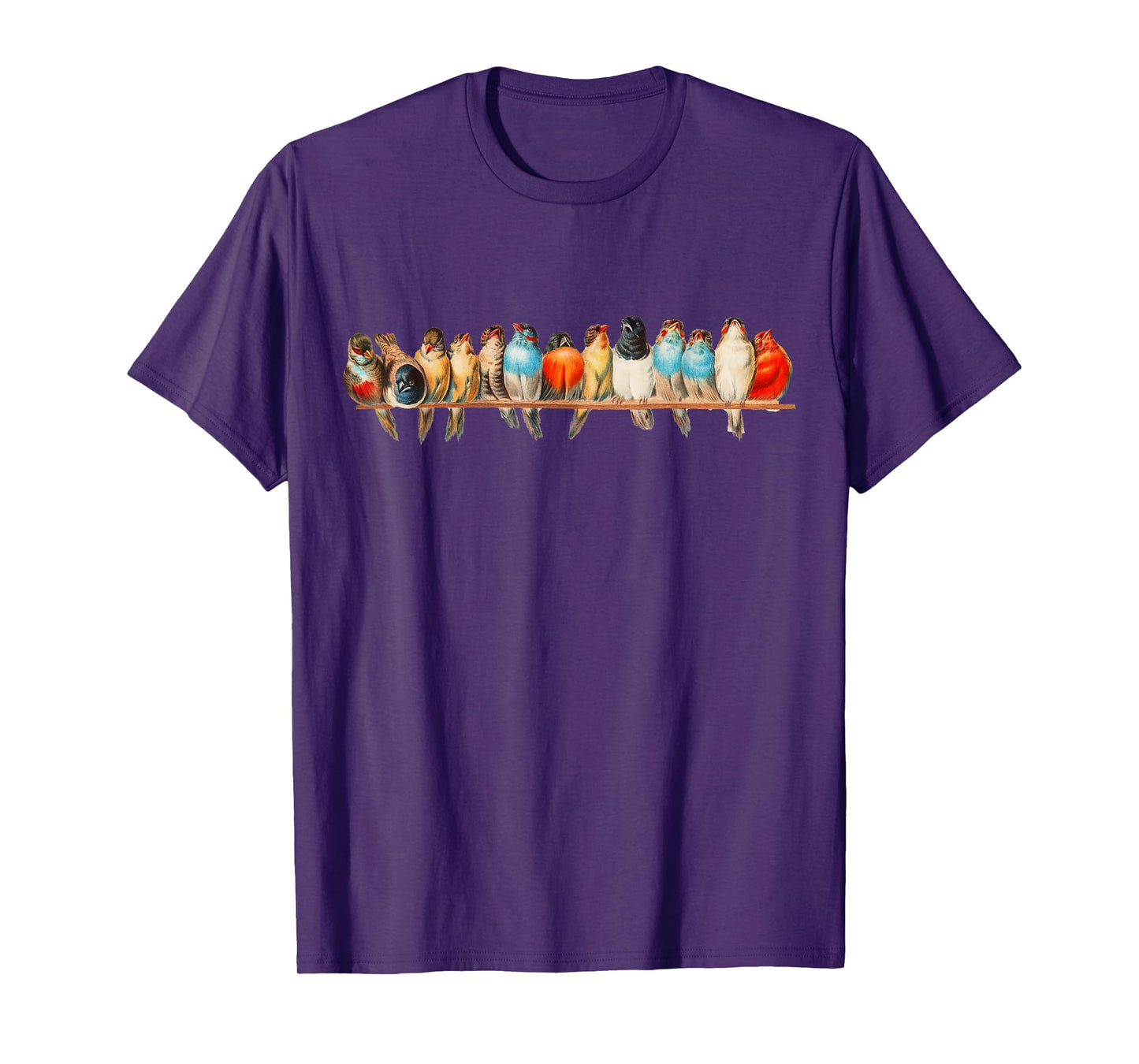Cute Birds on a Wire Vintage Illustration for Women T-Shirt