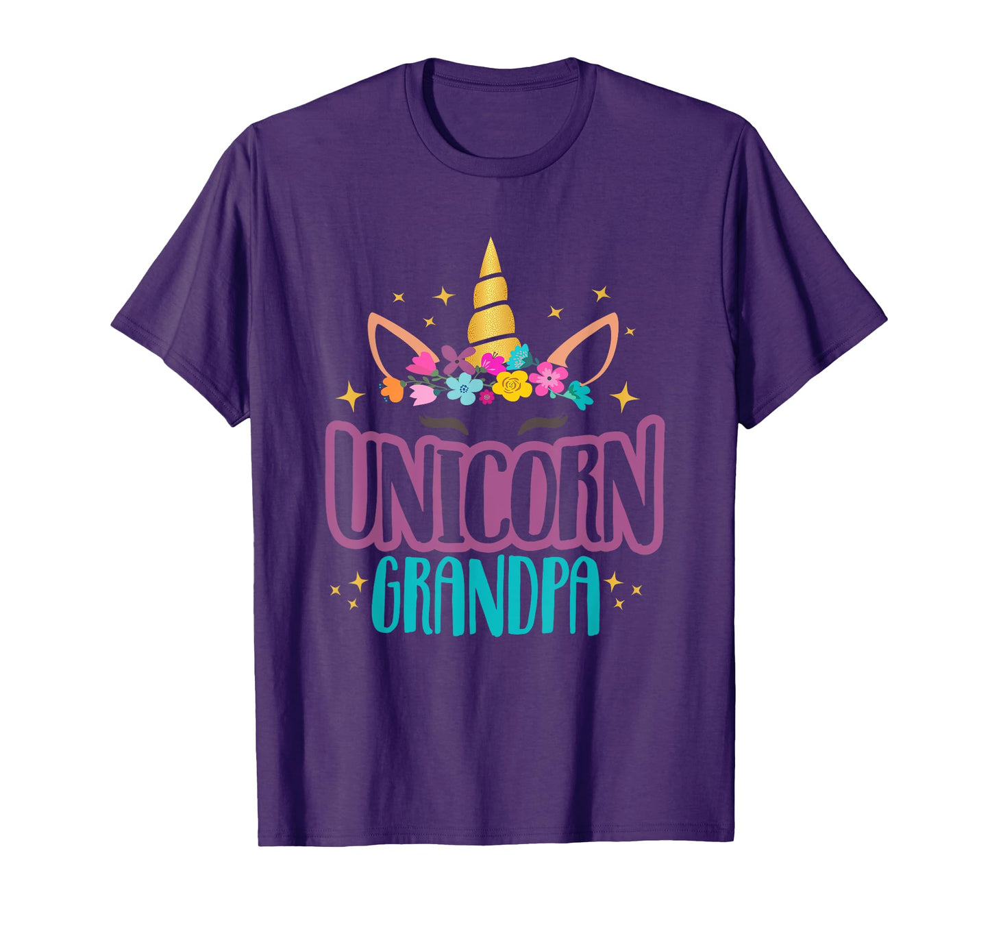 Unicorn Grandpa Unicorns Birthday Party Grandpacorn Matching T-Shirt