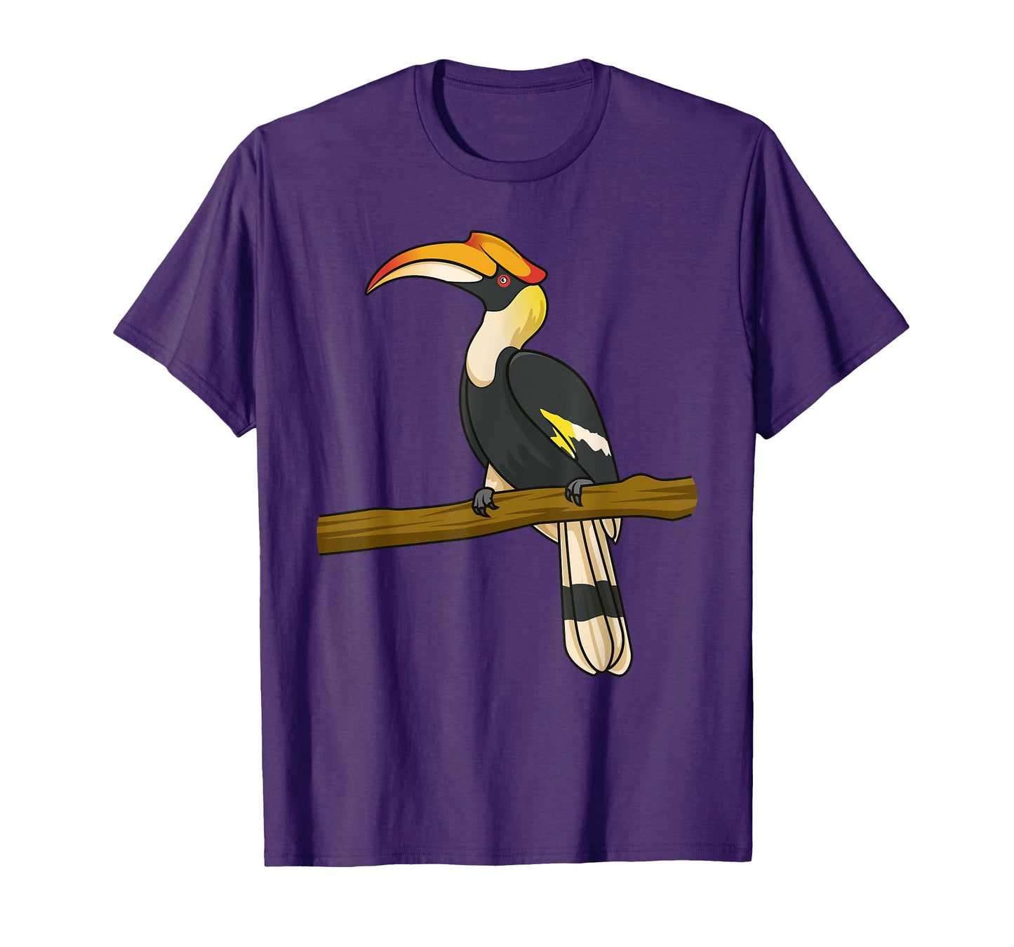 Tropical Hornbill sitting on a Tree Branch Hornbill Bird T-Shirt
