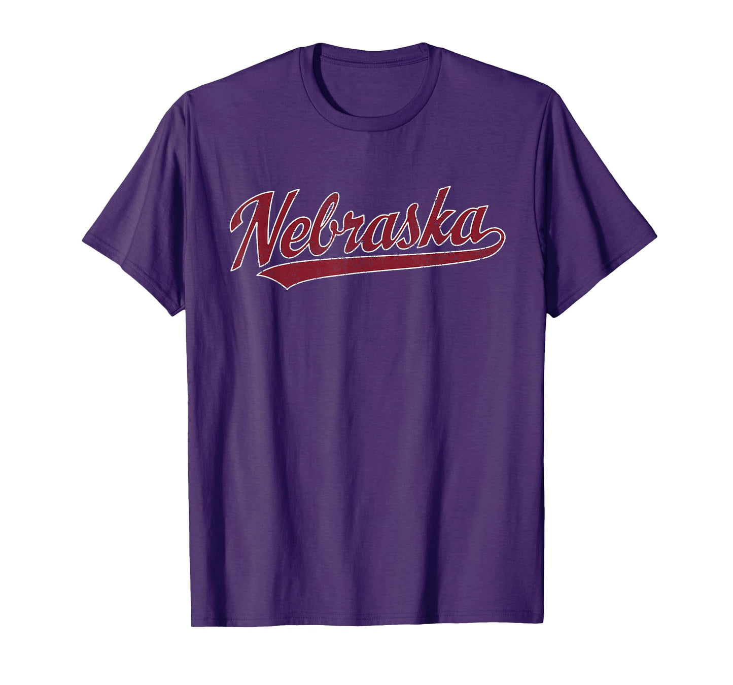 Nebraska NE Vintage Sports Design Retro Script T-Shirt