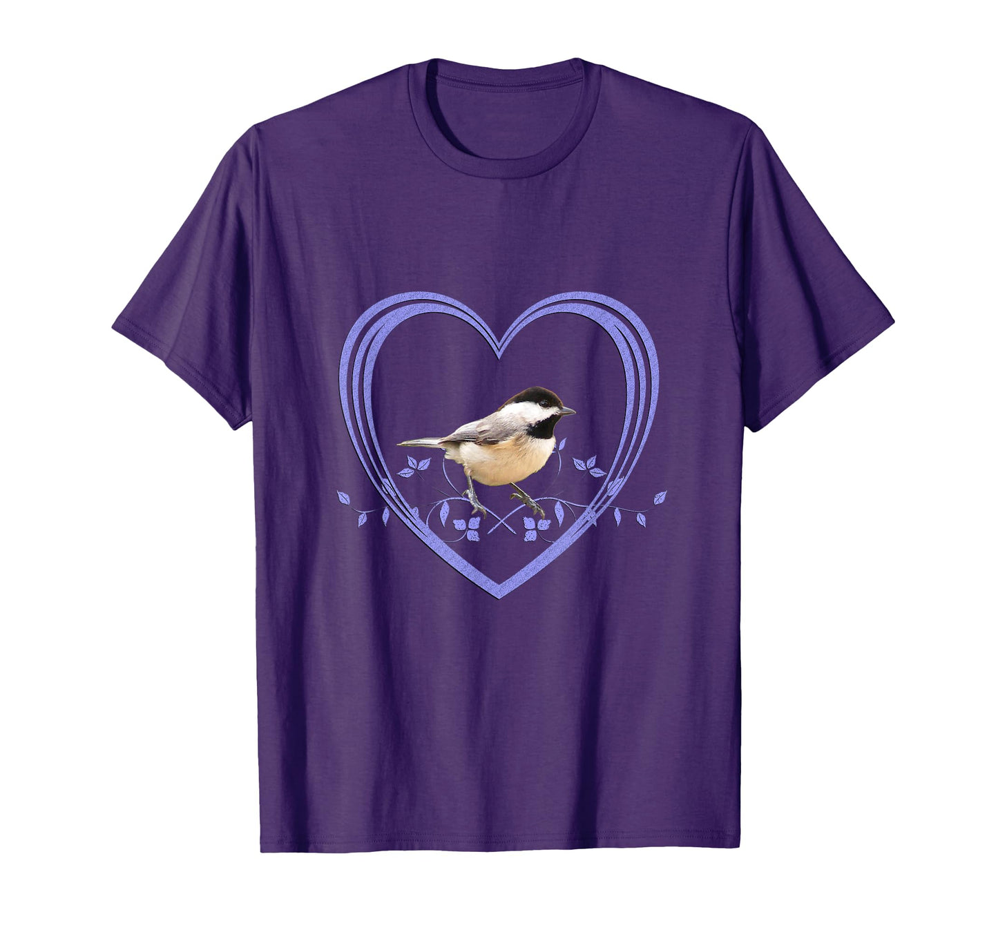 Pretty Chickadee In Heart T-Shirt