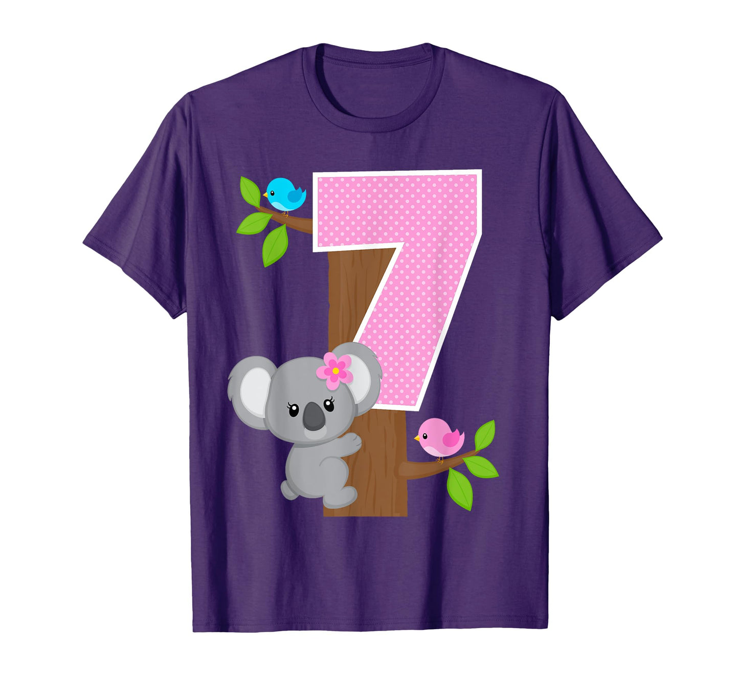 Koala Bear 7th Birthday Girl 7 Year Old Birthday Koalas Bday T-Shirt
