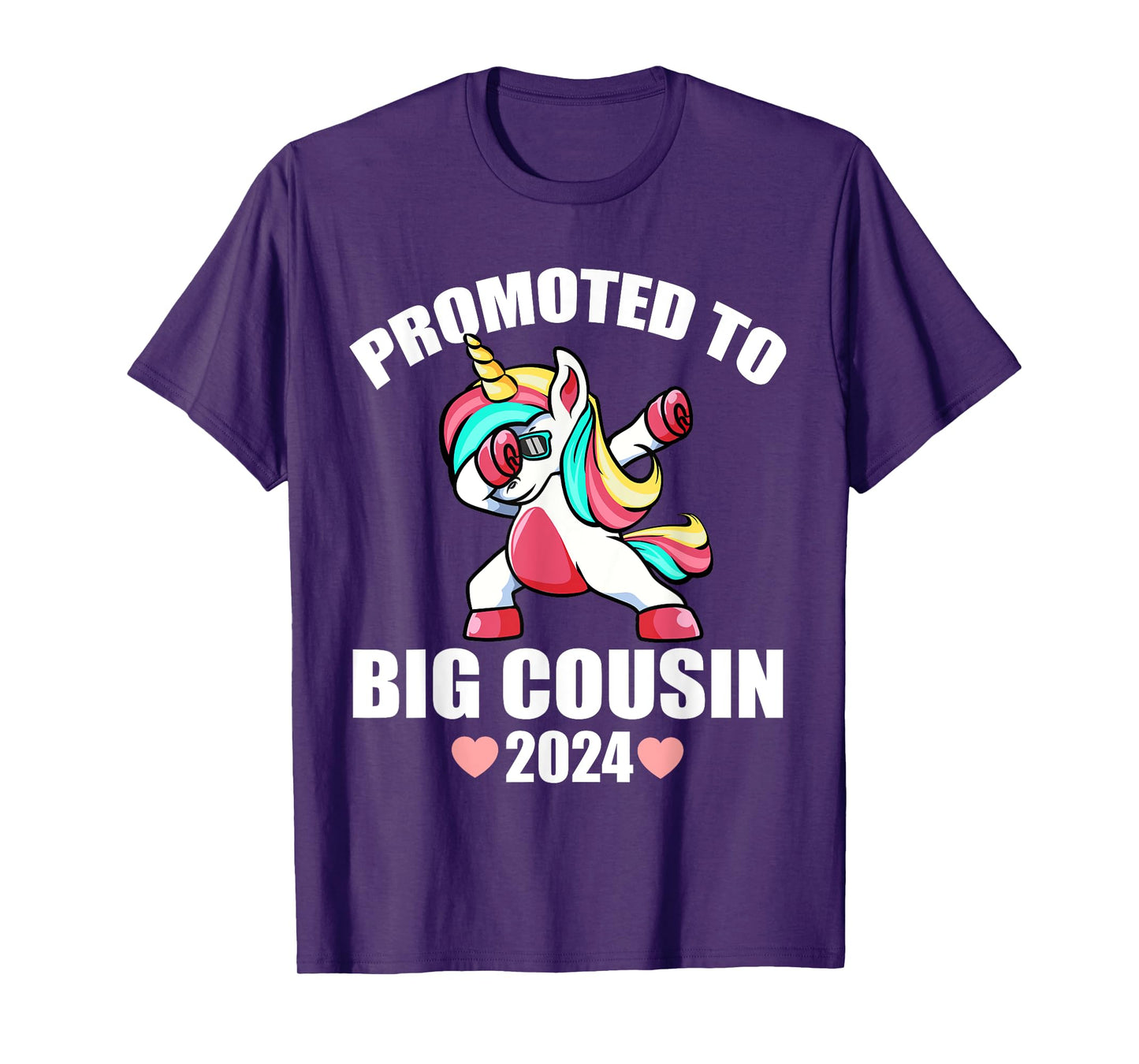 Dabbing Unicorn Shirts For Kids, Promoted To Big Cousin 2024 T-Shirt