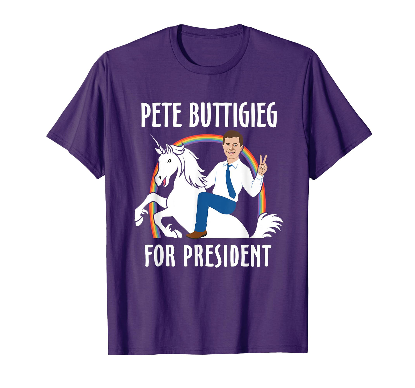 Pete Buttigieg For President Riding Unicorn Funny 2020 T-Shirt