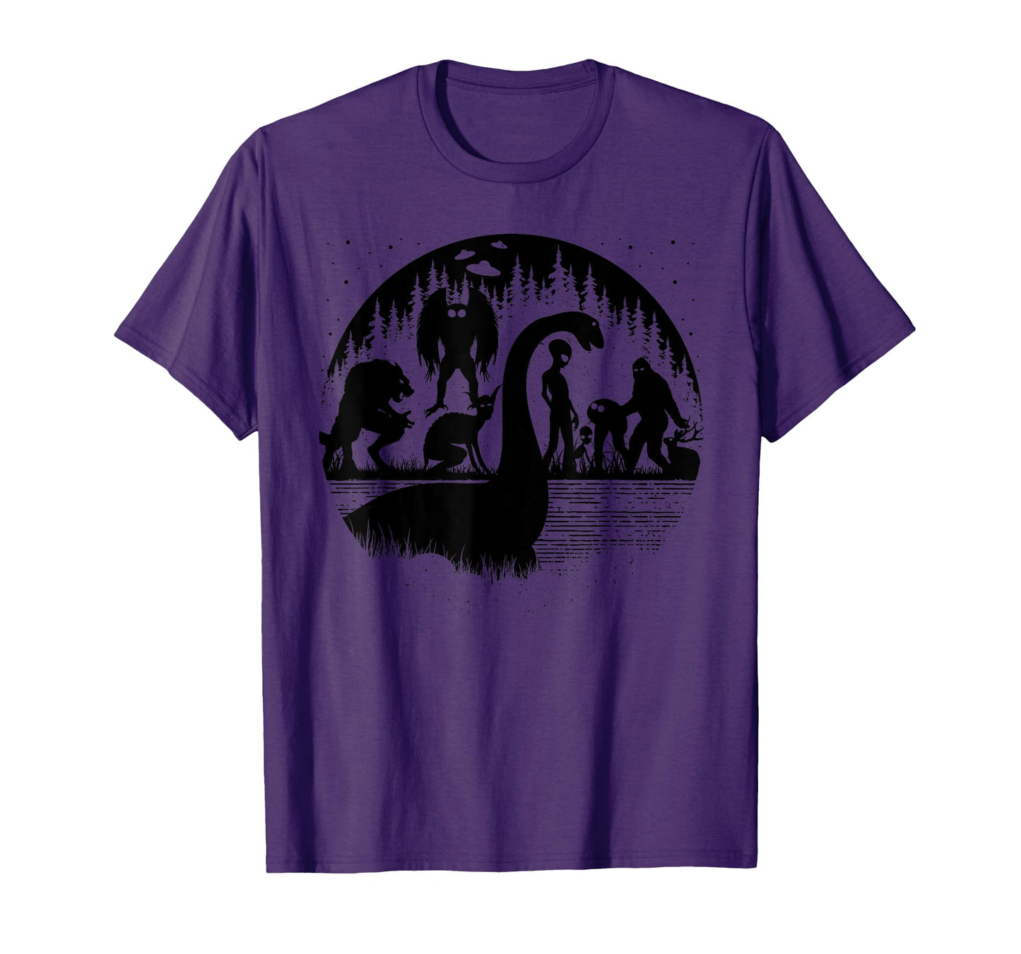 Bigfoot Loch Ness Monster Mothman And Aliens! Funny Cryptid T-Shirt