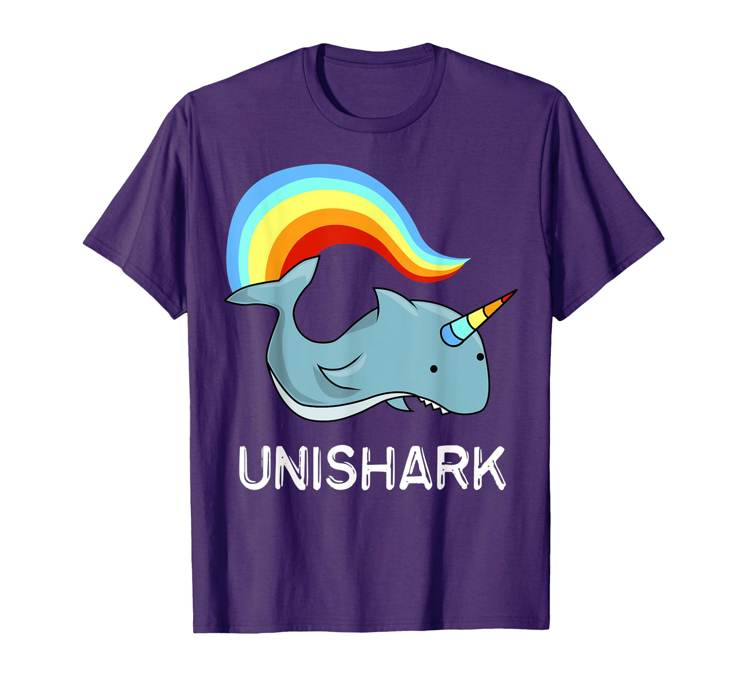 Unishark Unicorn and Shark Flying Awesome Tee Gift T-shirt