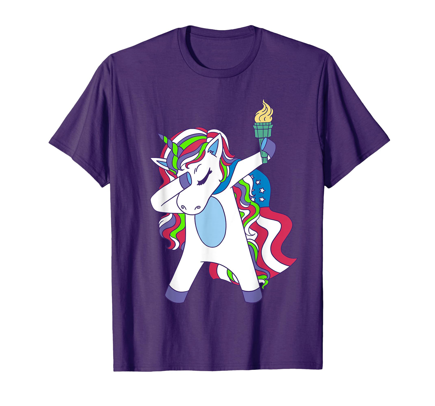 Unicorn Dabbing USA Patriotin Women's Unicorn T-Shirt
