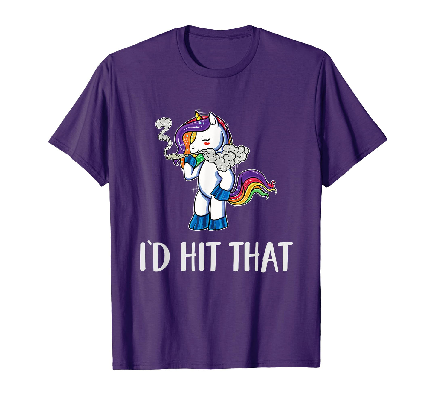 Funny Weed Shirts Stoner Unicorn Pothead 420 Id Hit That T-Shirt