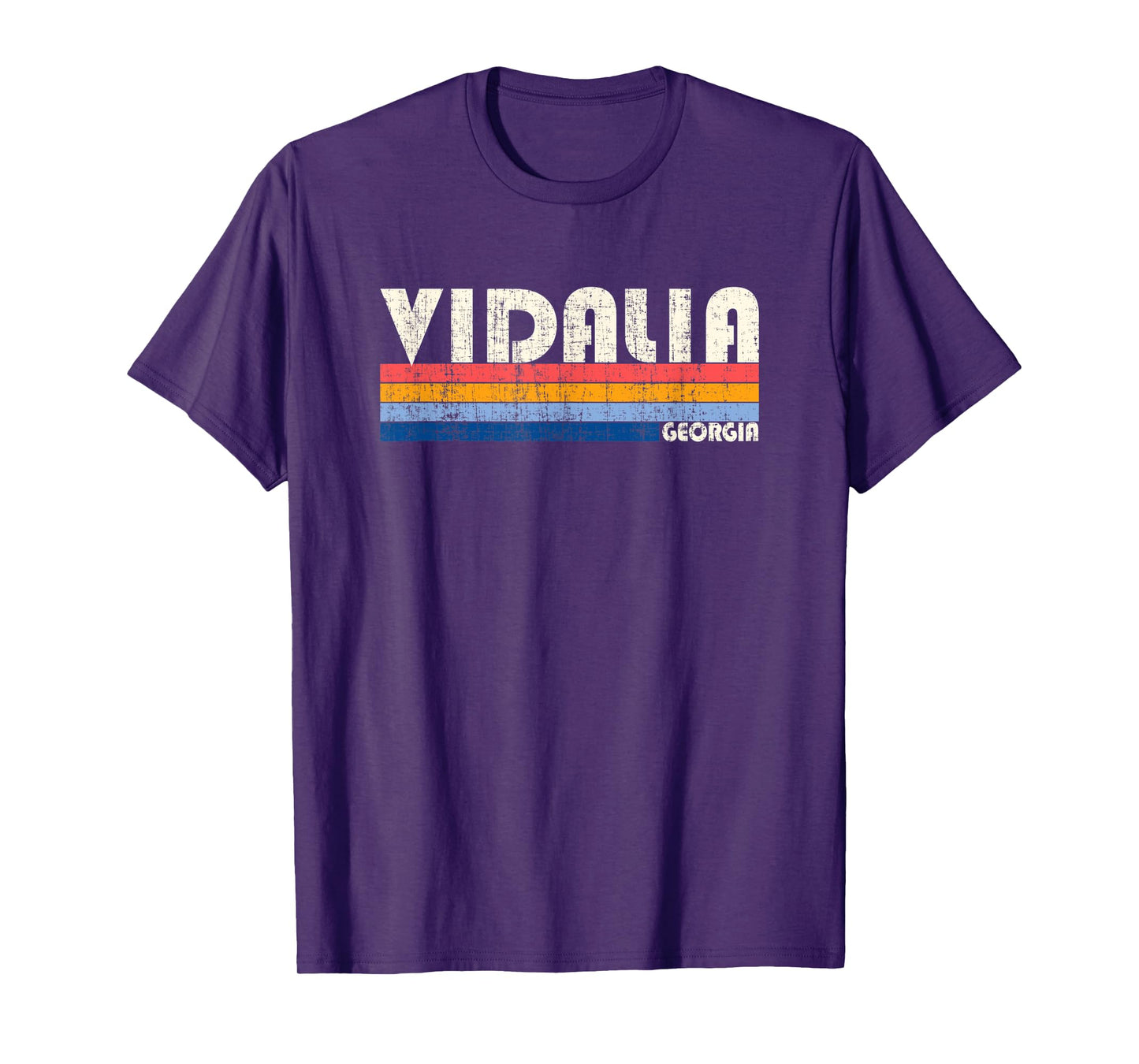 Vintage Retro 70s 80s Style Hometown of Vidalia, GA T-Shirt