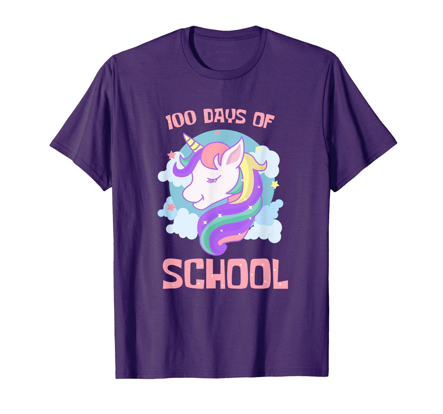 Unicorn 100 Days of School Magical 100th Day Girl Student T-Shirt
