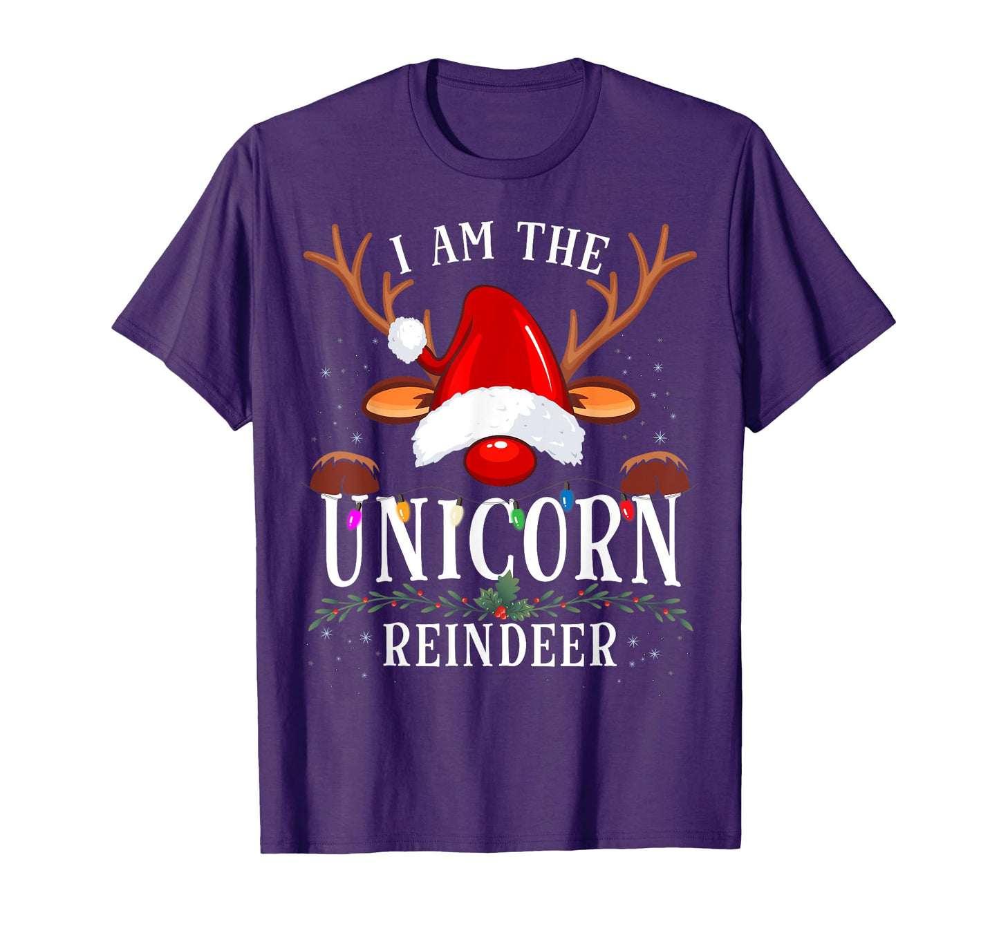I Am The Unicorn Reindeer Christmas Family T-Shirt