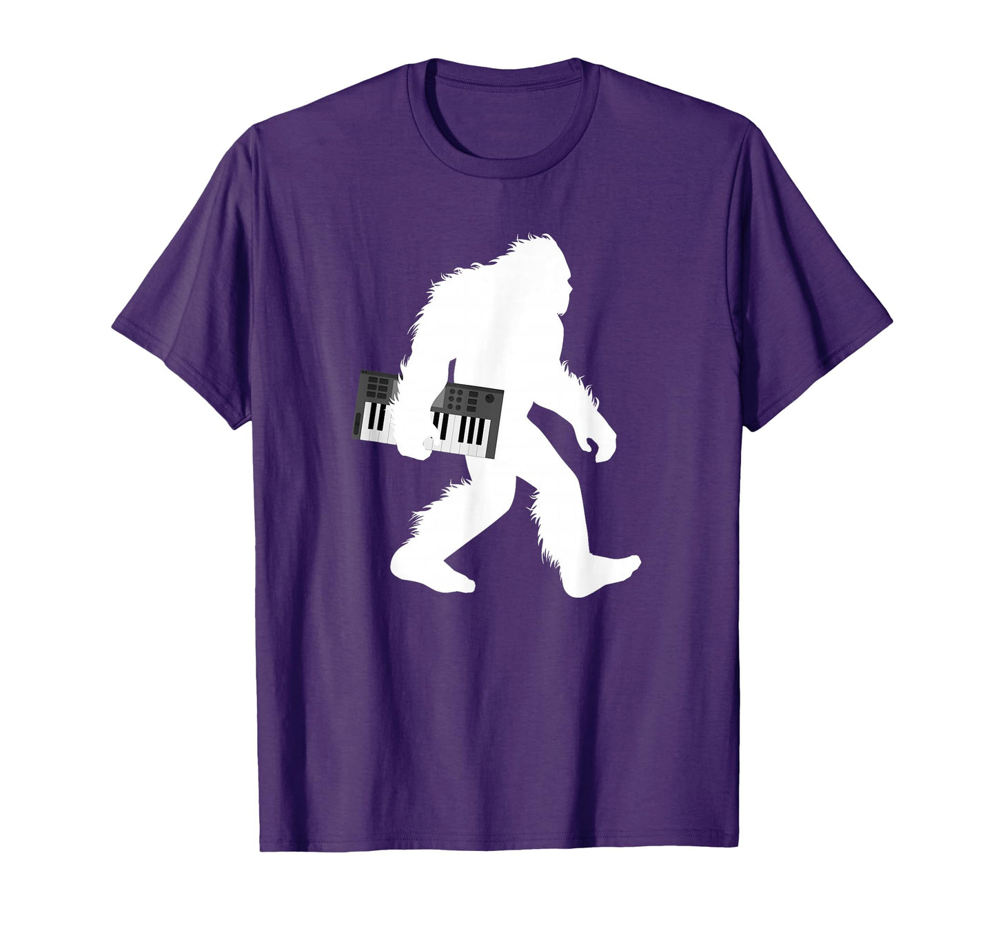 Bigfoot With Piano Shirt, Sasquatch Music Keyboard Tee Gift T-Shirt
