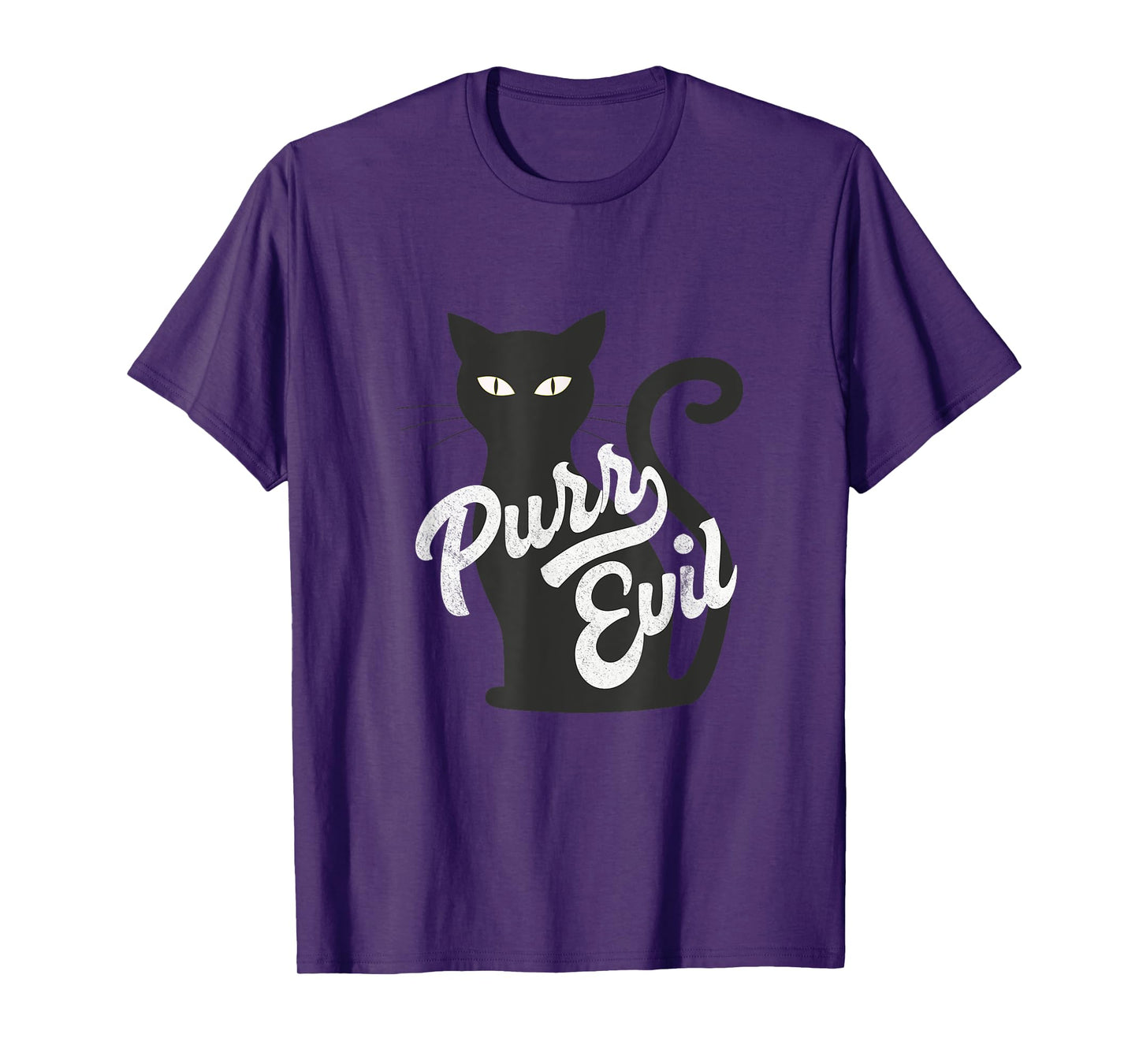 PURR Evil Cat T Shirt Halloween Cat Shirt T-Shirt for Men Women Kids