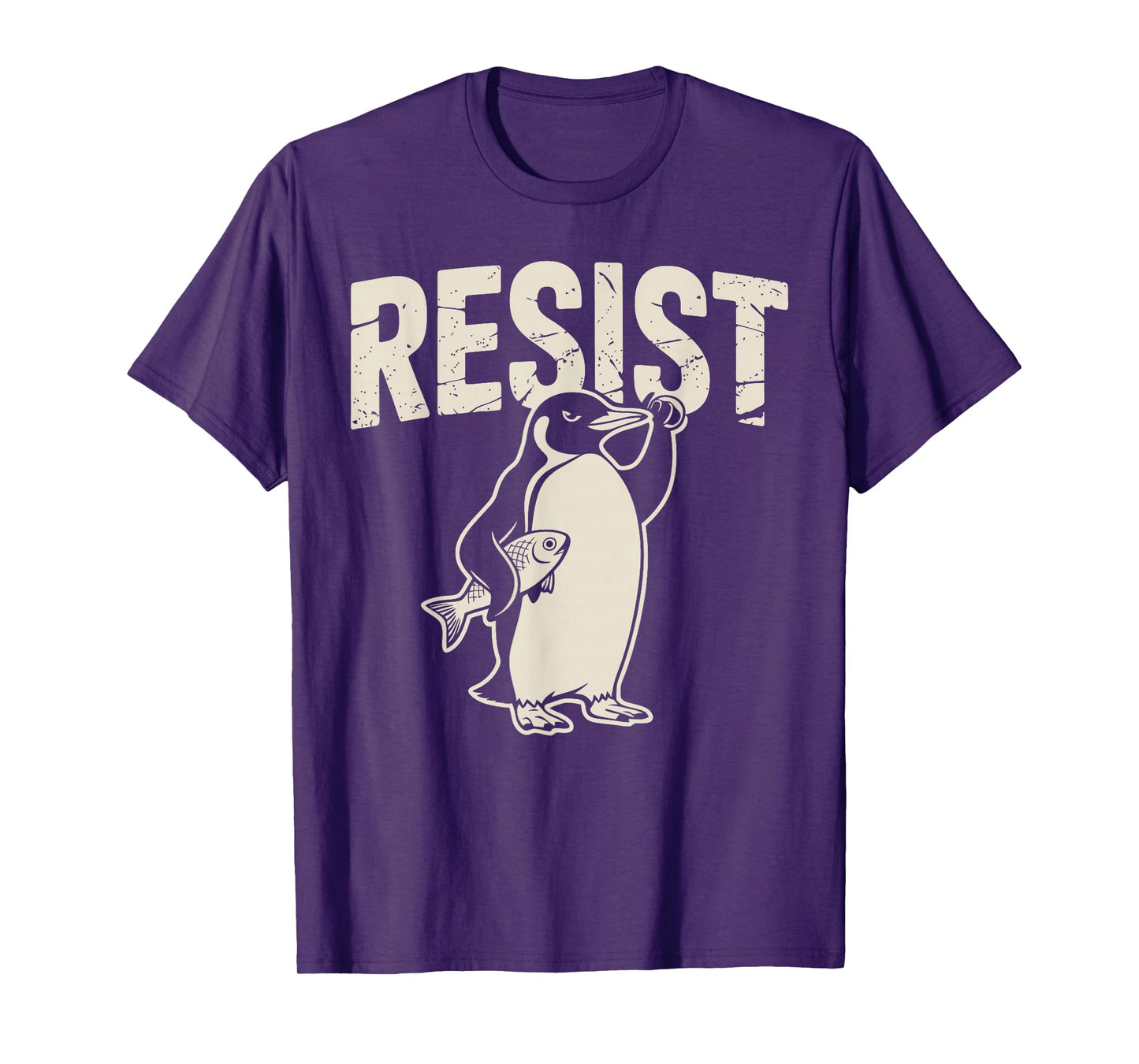 Resist Penguin Activism Graphic Protest Design T-Shirt