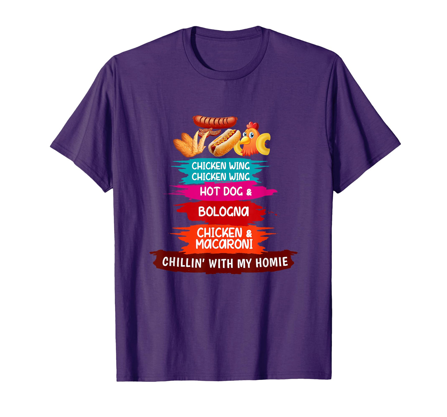 Cooked Chicken Wing Chicken Wing Hot Dog Bologna Macaroni T-Shirt