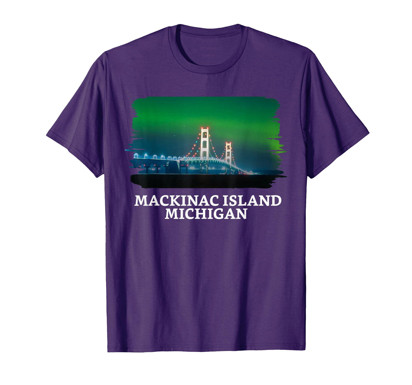 Mackinac Island Bridge Michigan Great Lakes Huron Ferry Trip T-Shirt