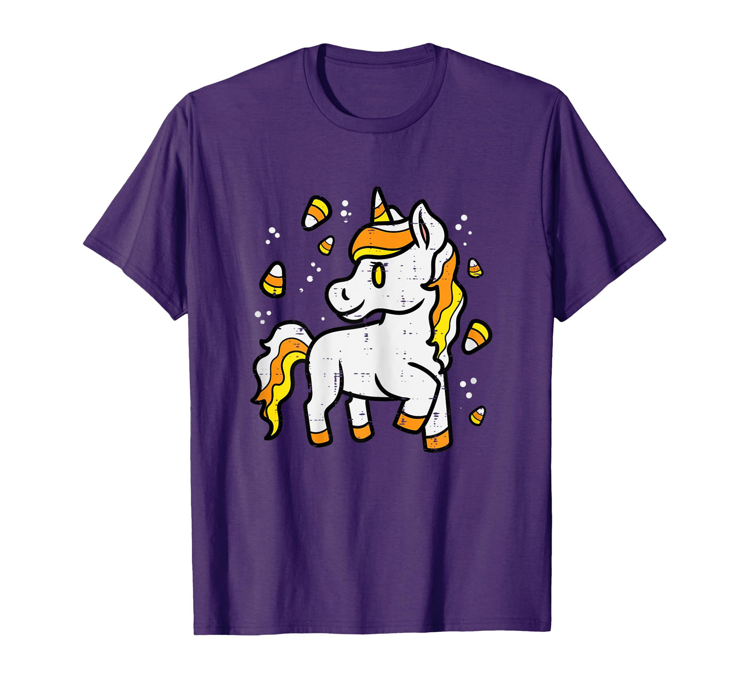 Halloween Unicorn Candy Corn Costume Girls Kid Toddler Women T-Shirt