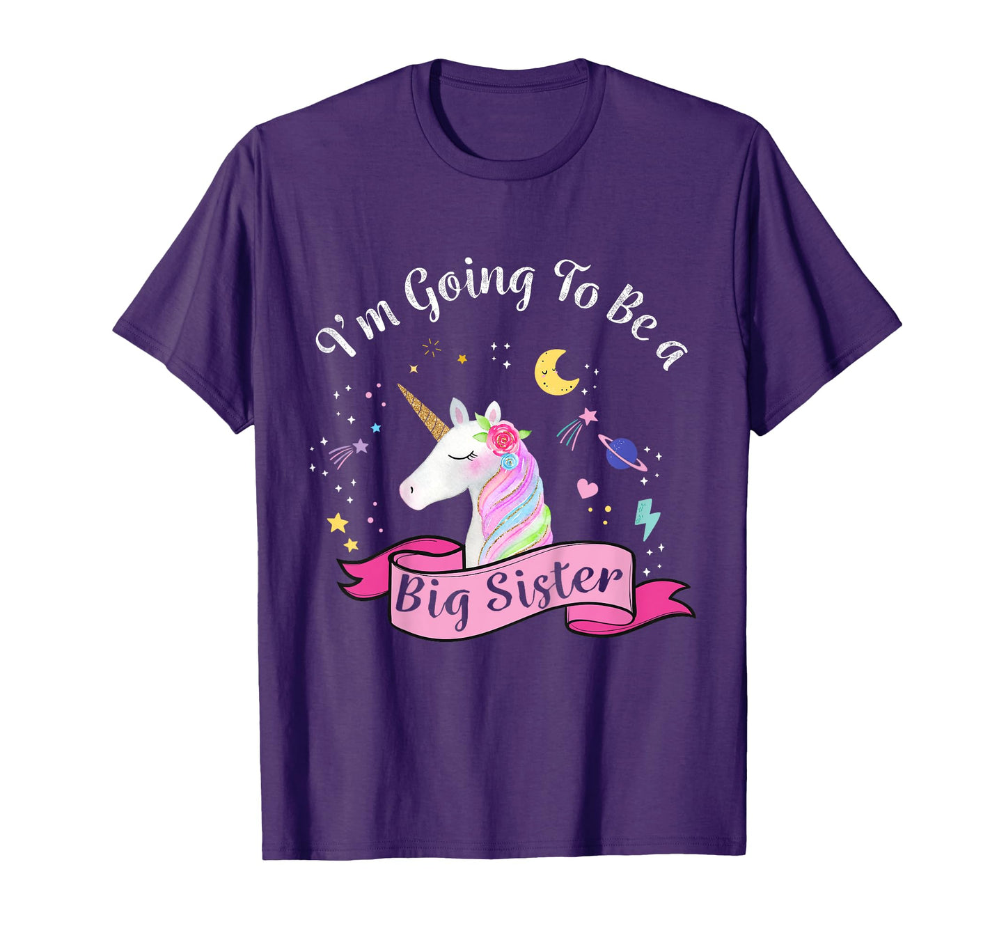 Big Sister Unicorn Shirt I'm Going to be a Big Sister T-Shirt