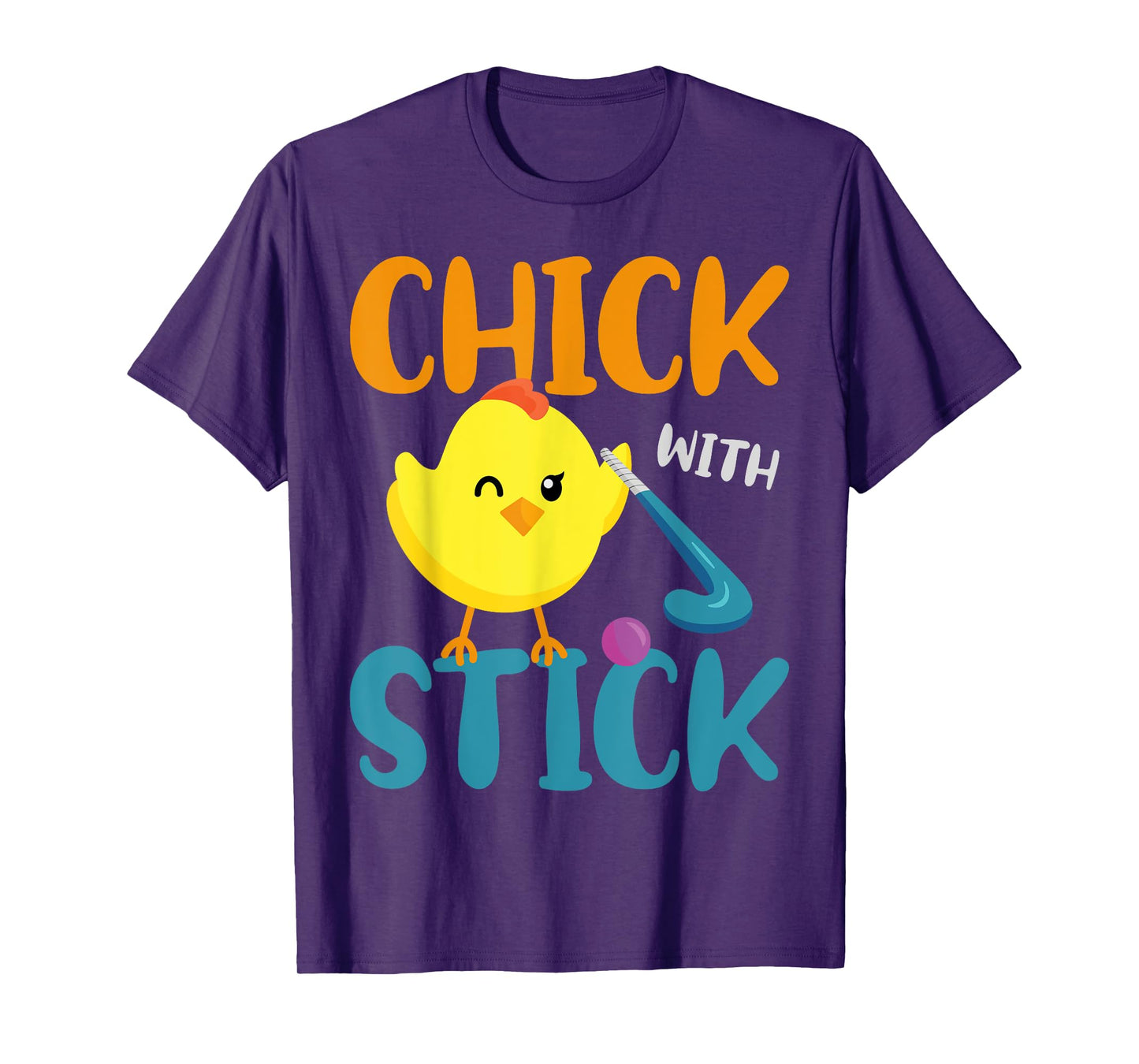 Field Hockey Chicken Chick With Stick T-Shirt