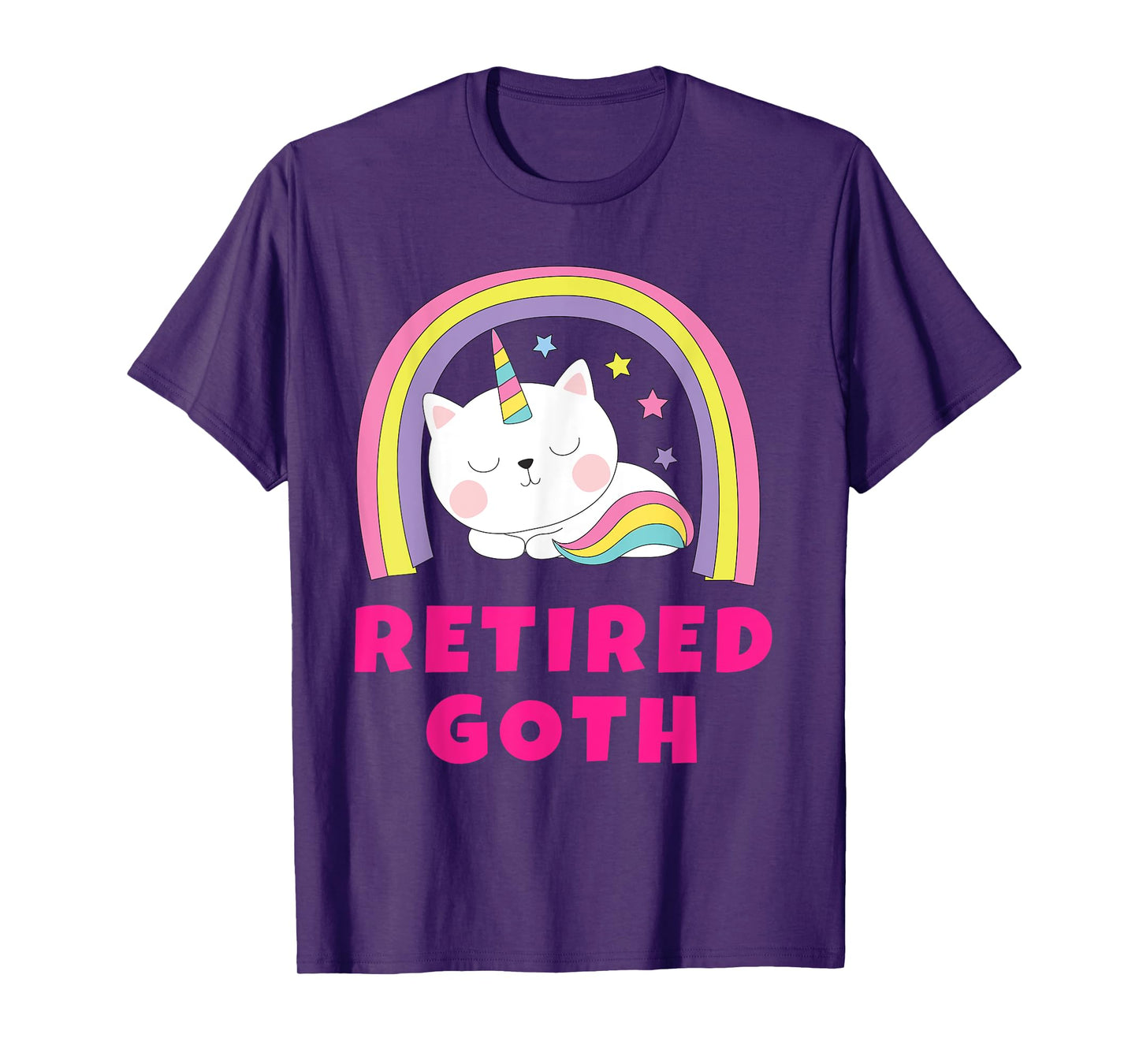 Retired Goth Shirts | Retro Rainbow Funny Sarcastic Ex Goth T-Shirt