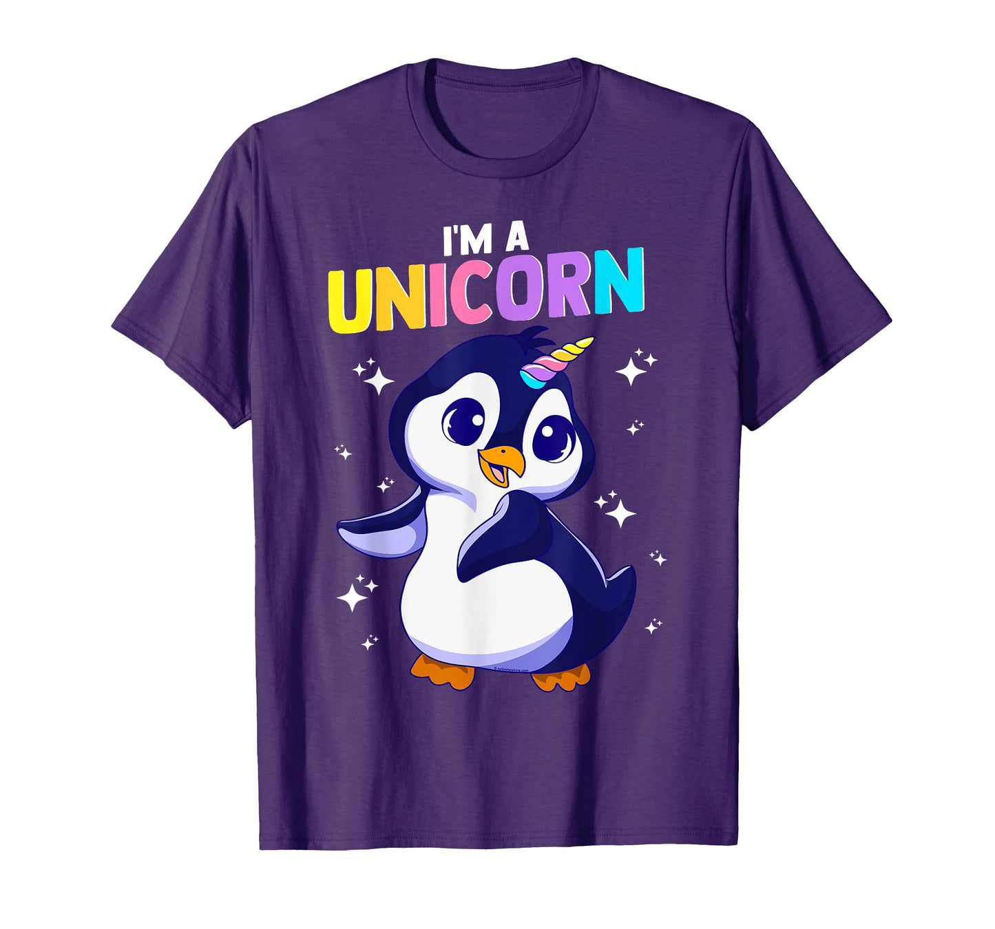 I'm a Unicorn Happy Penguin with Unicorn Horn Funny Kawaii T-Shirt