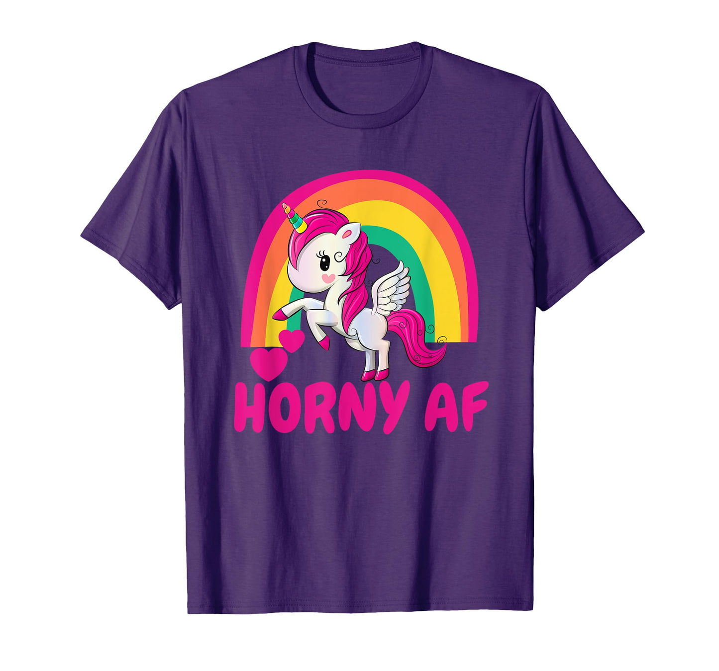 Horny AF Pink Unicorn T-Shirt