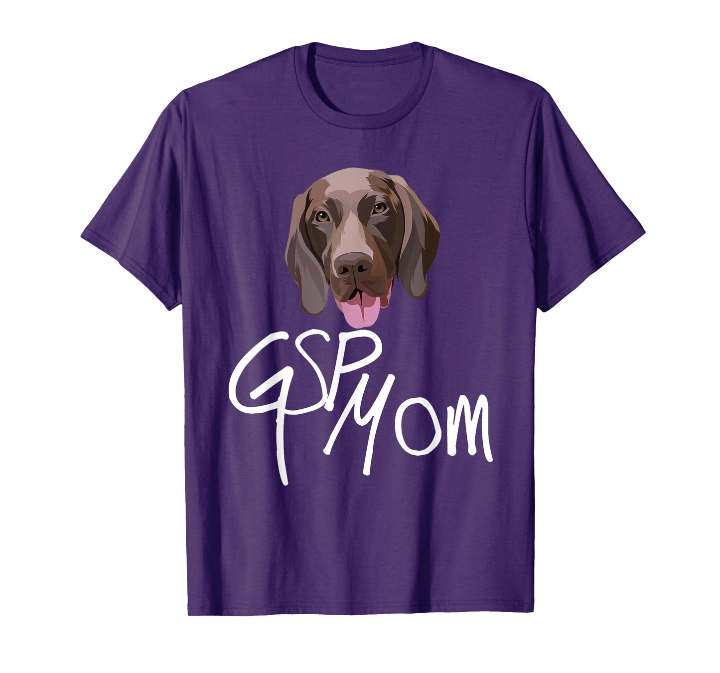 GSP Mom Dog with tongue funny illustration for bird dogs T-Shirt