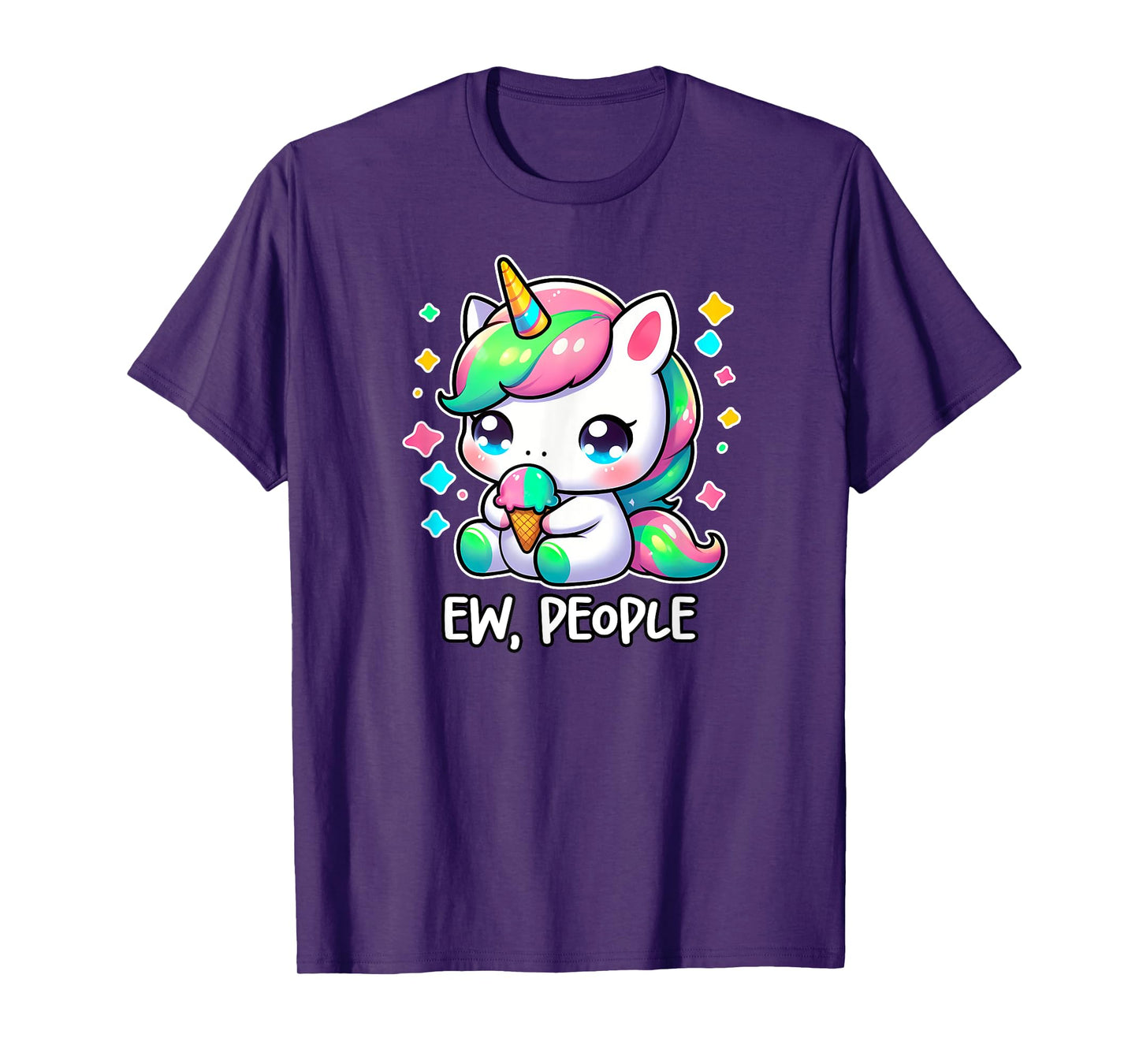 EW, PEOPLE Angry Unicorn Introvert Who Hate People Gifts T-Shirt