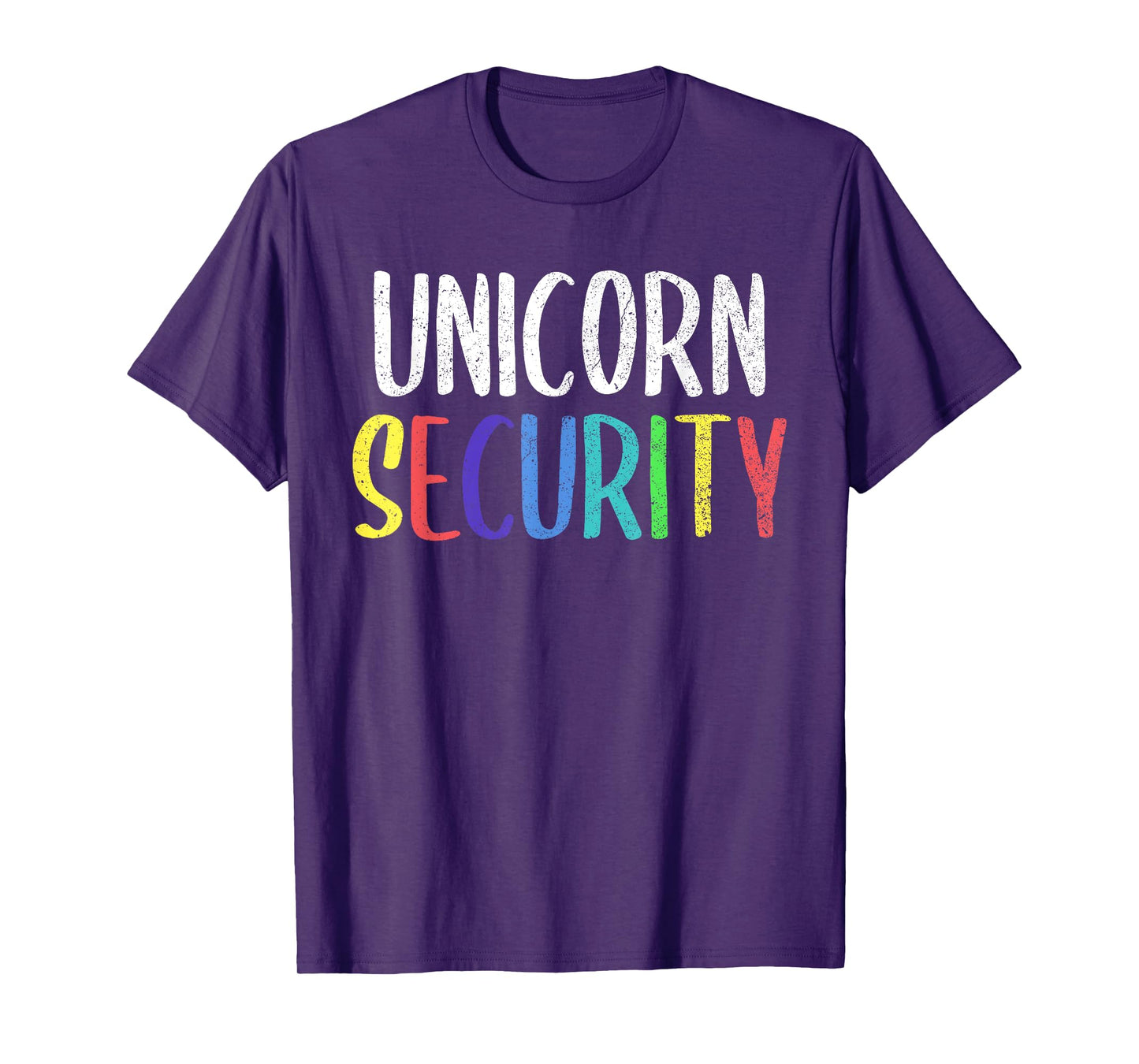 Halloween Dad Mom Daughter Adult Costume, Unicorn Security T-Shirt