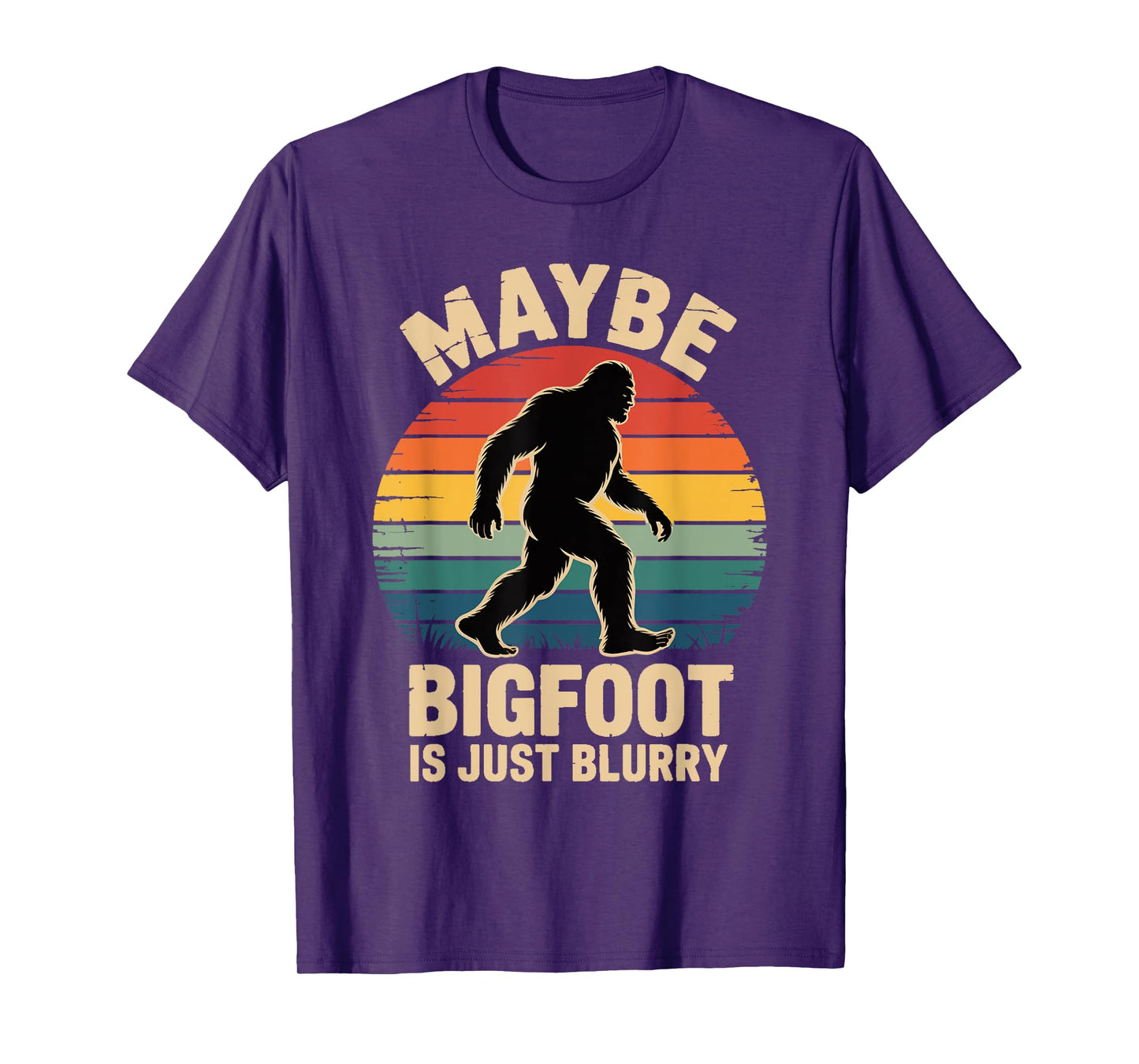 Funny Bigfoot Bigfoot is Blurry Bigfoot Pun Joke T-Shirt