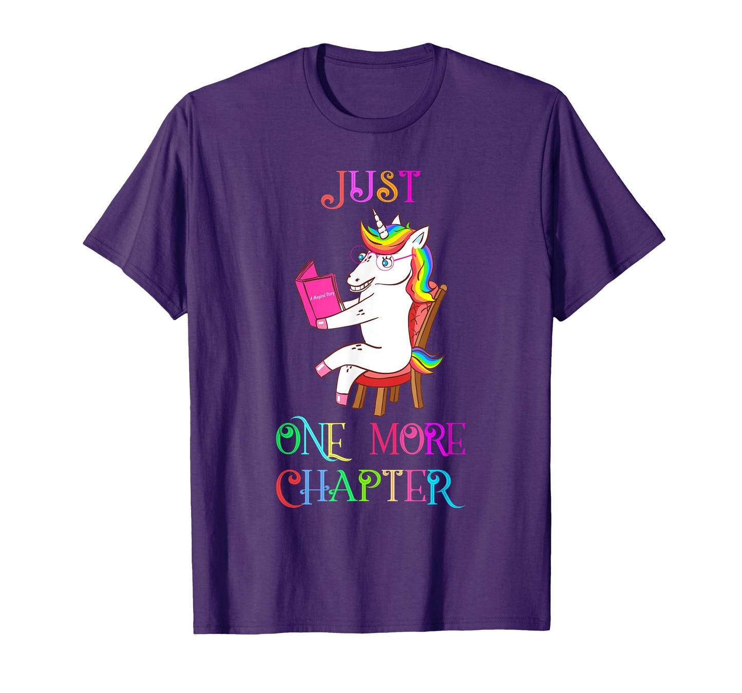 Unicorn Librarian Book Collector Gift Just One More Chapter T-Shirt
