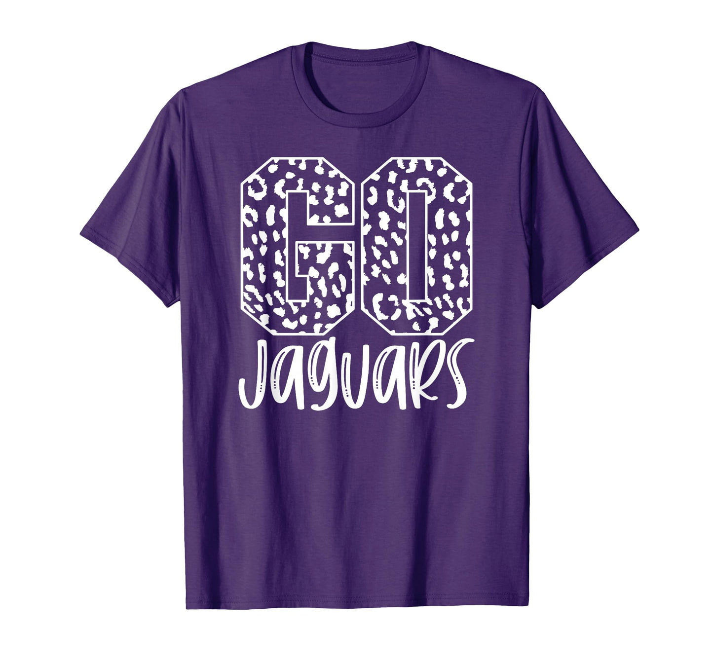 Jaguars Team Mascot School Spirit Game Night Leopard Print T-Shirt