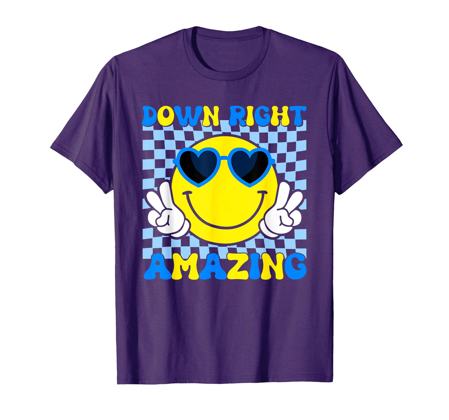 Down Right Amazing Smile Face Down Syndrome Awareness Kids T-Shirt