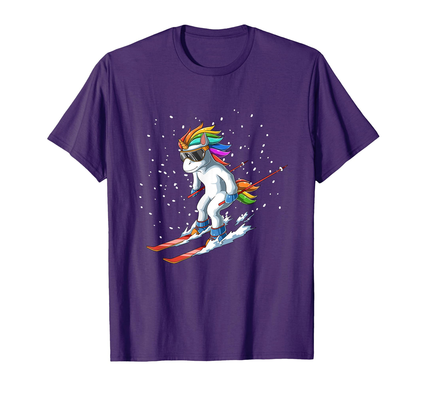 Unicorn on Ski - Funny Ski Gift T-Shirt