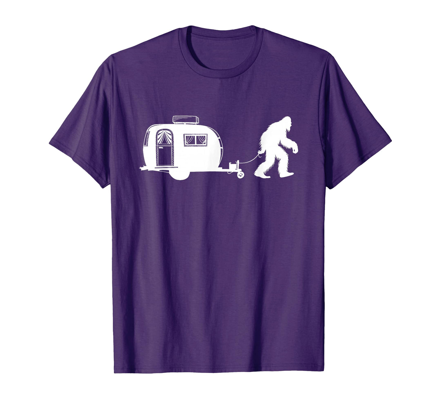 Sasquatch RV Motorhome Camping Bigfoot Campervan Funny T-Shirt, Small, Black