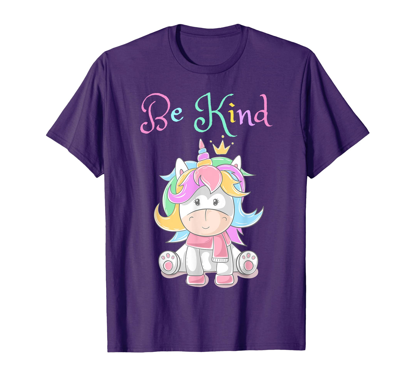 Be Kind Unicorn Shirt for Girls, Rainbow Unicorn Be Kind T-Shirt