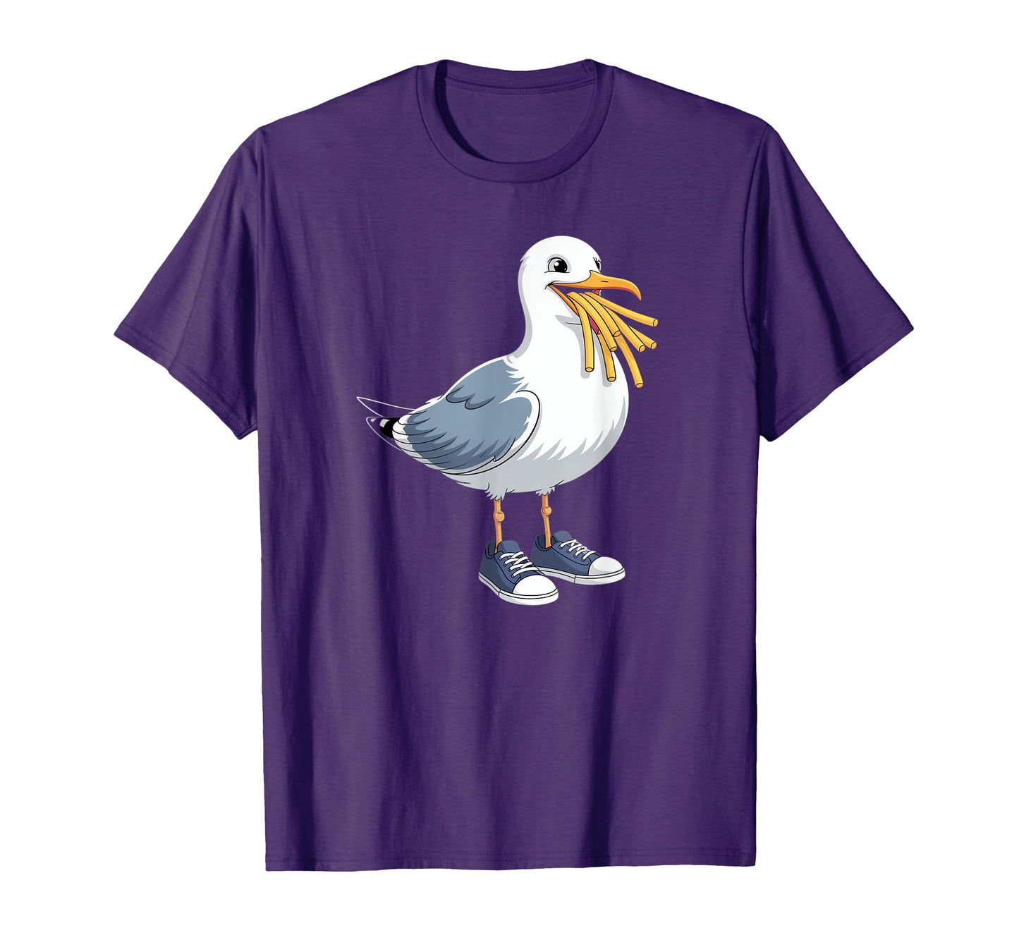 Seagull With Fries And Sneakers Fun T-Shirt