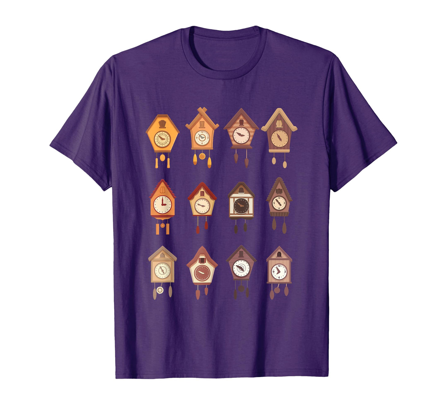 Cuckoo Time Clock Shaped Animal Bird Cuckoo T-Shirt