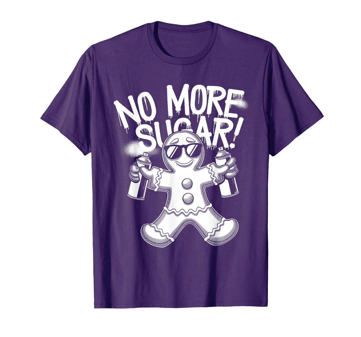 Funny Anti Christmas Gingerbread Man No More Sugar T-Shirt