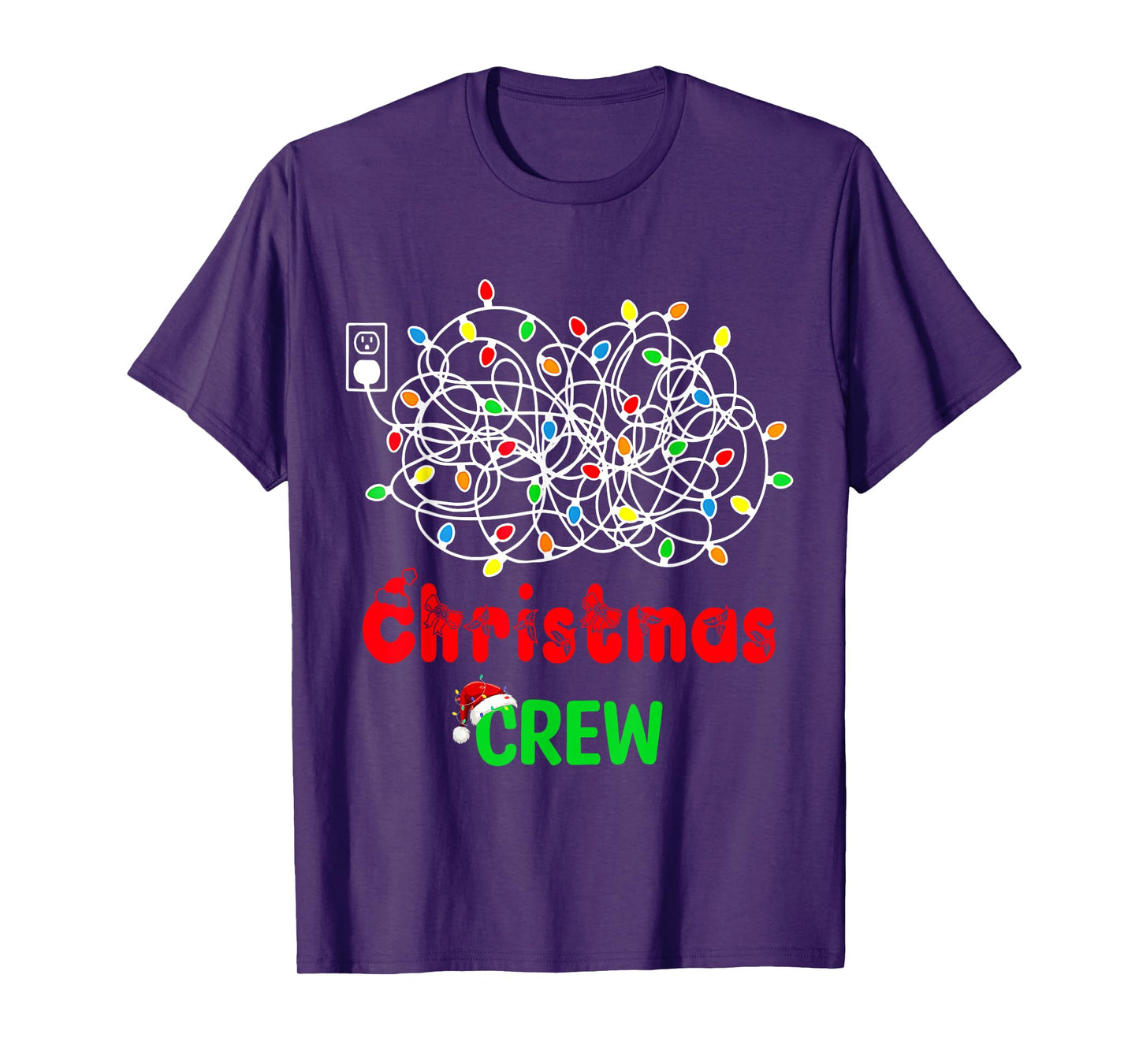 Christmas Crew Xmas Lights Pajama Happy Holiday Boy Girl T-Shirt