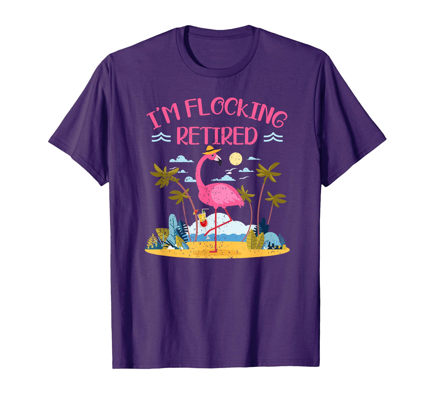 Im Flocking Retired Flamingo Retiree Pensioner Retirement T-Shirt