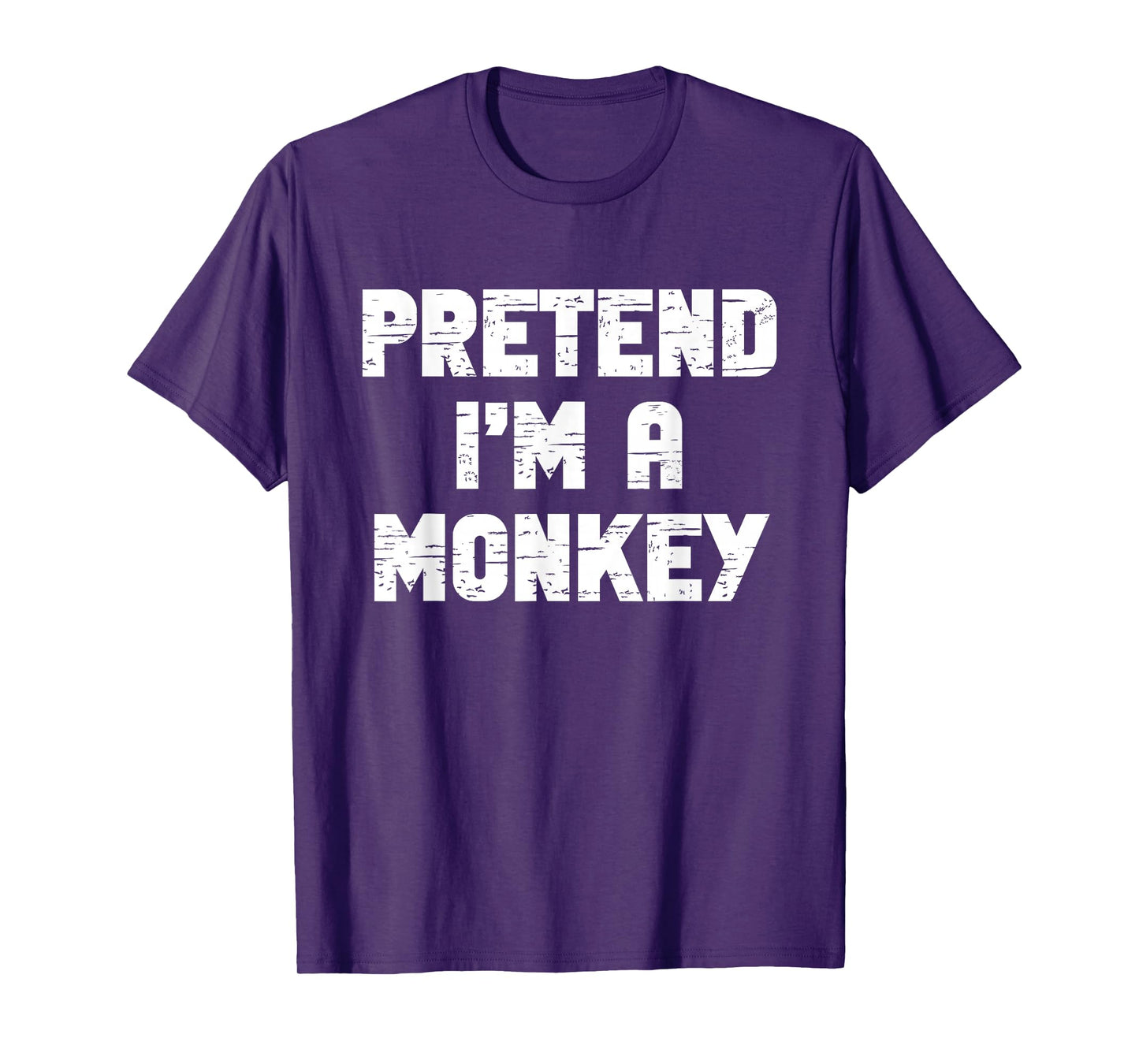 Halloween Pretend I'm A Monkey Costume Funny Lazy Kids Adult T-Shirt