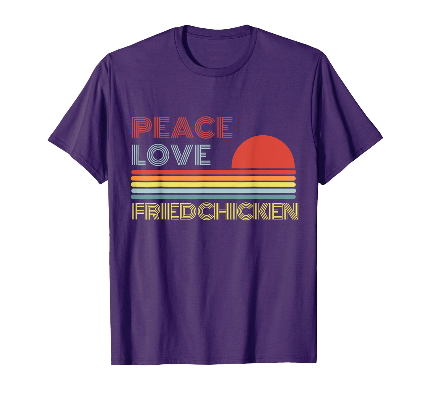 Peace Love Fried Chicken Retro Vintage T-Shirt