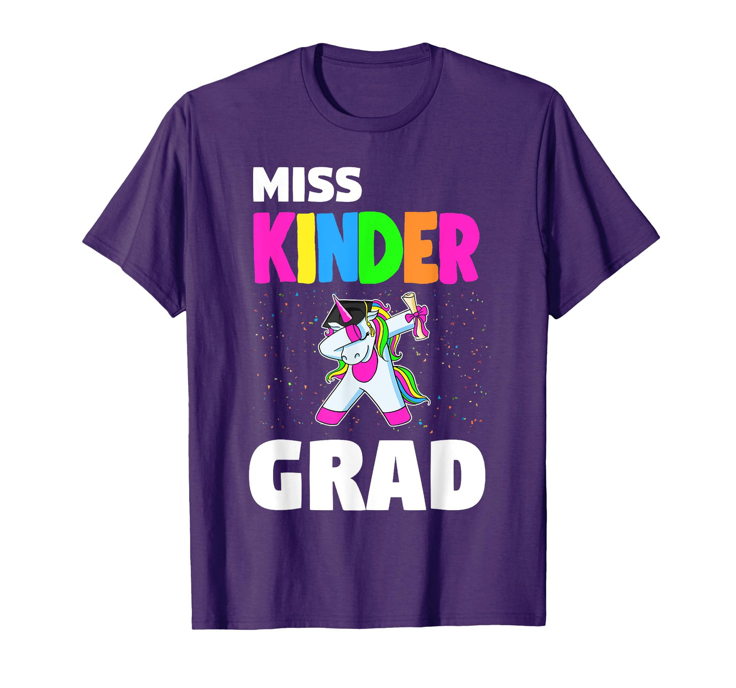 Miss Kinder Grad Kindergarten Graduation Unicorn T-Shirt