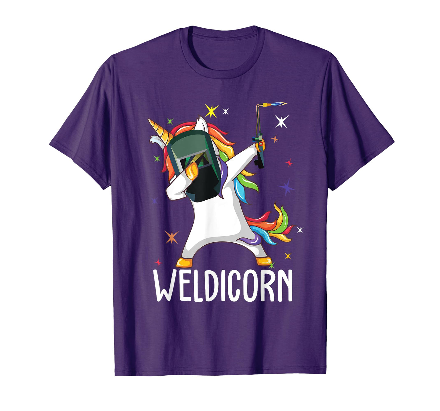 Weldicorn Funny Welder Unicorn Dabbing T-Shirt