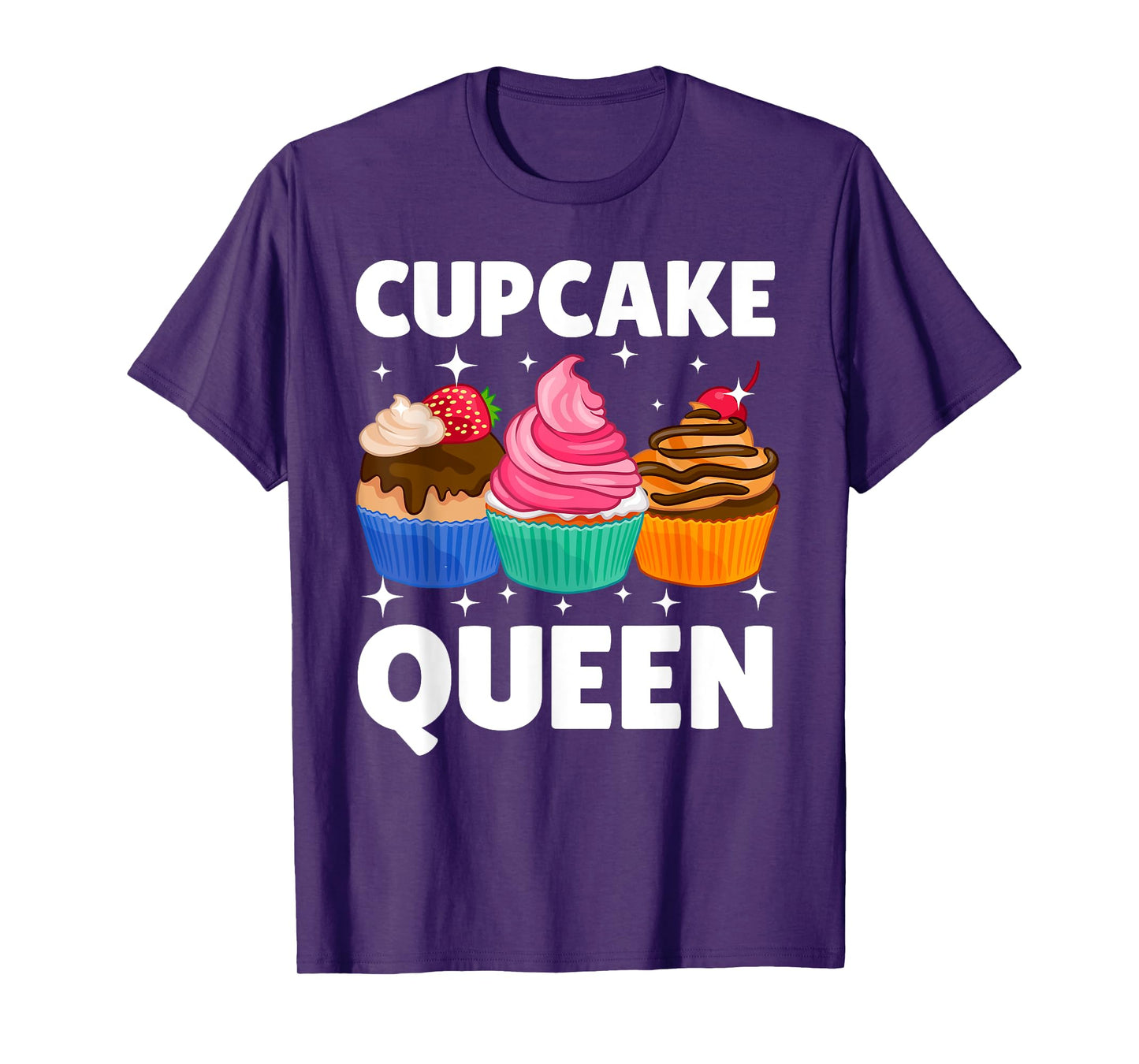 Funny Cupcake Queen Design For Women Girls Cupcake Lovers T-Shirt