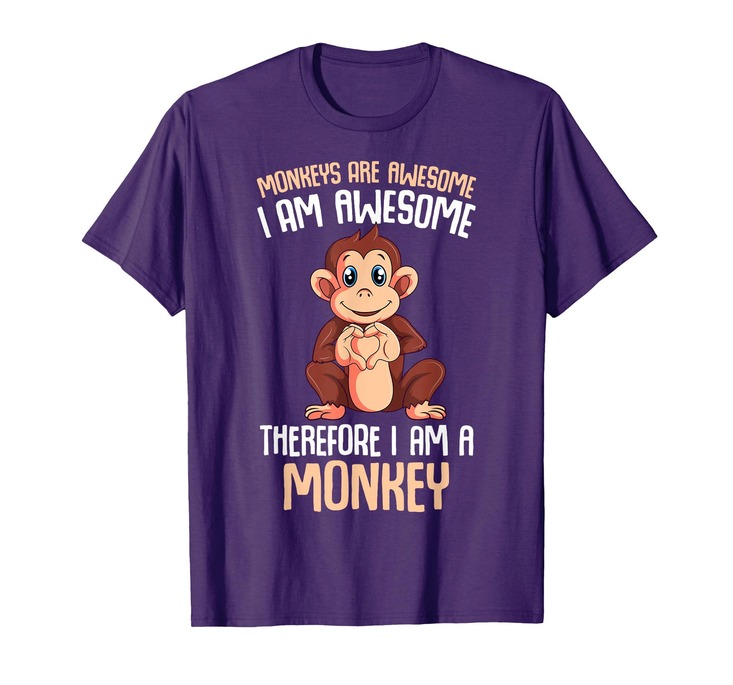 Monkeys Are Awesome Boys Kids Girls Monkey T-Shirt