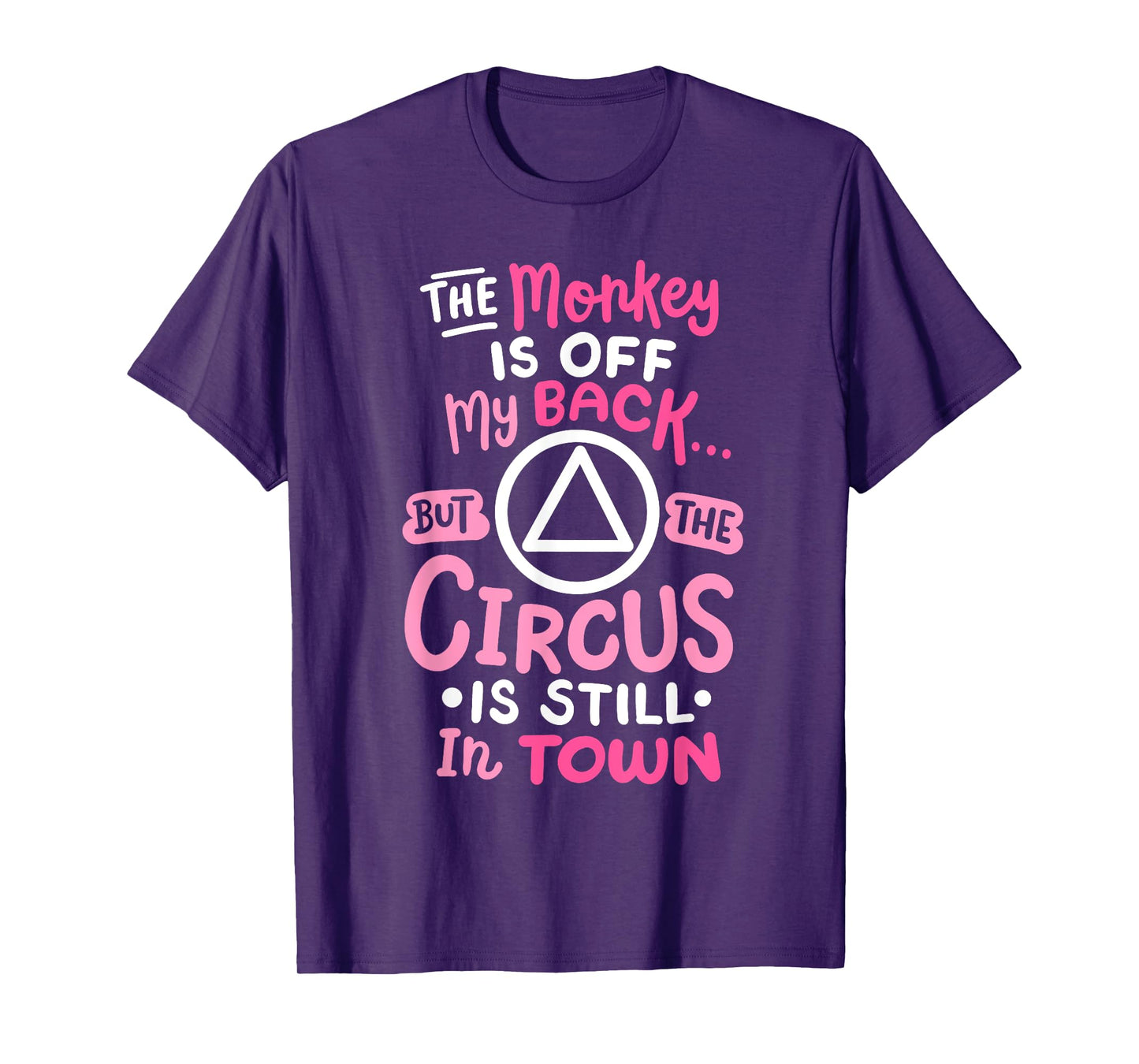 The Monkey Is Off My Back Sobriety Anniversary Sober Women T-Shirt