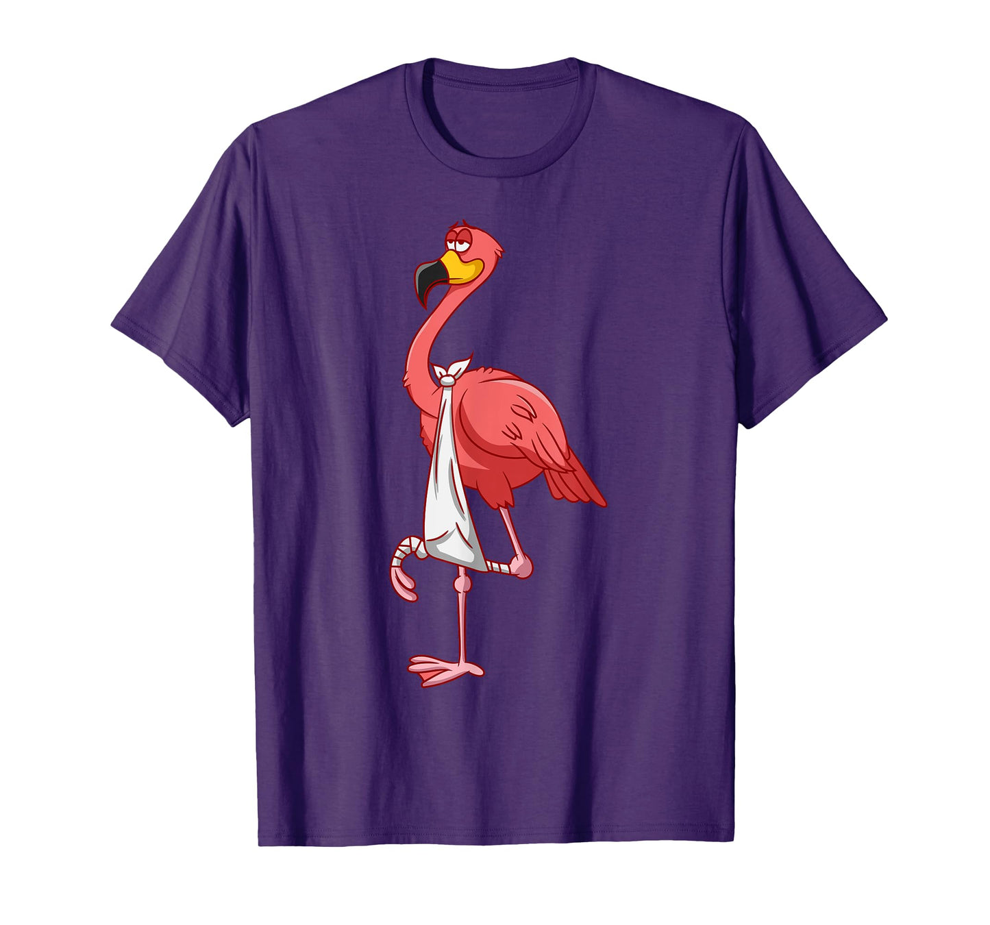 Cool Broken Leg Flamingo | Funny Fractured Shorebird Gift T-Shirt