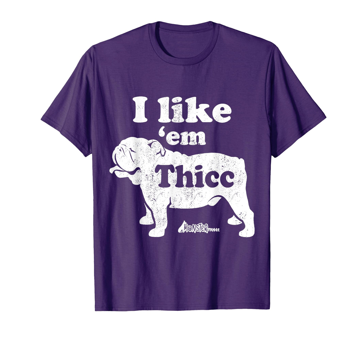 English Bulldog Top, Cute I Like Em Thicc, Chonky Bully Men Women Kids T-Shirt